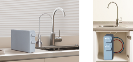 クリスタルクリアのシンクトップタイプとアンダーシンクタイプのイメージ画像