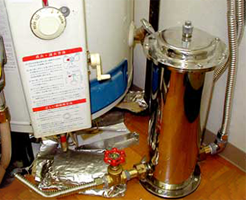 ウォーターメッセージ設置しているボイラー室