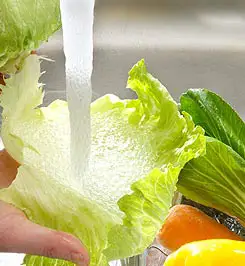 アクアパイ503の水で野菜を洗っているイメージ画像