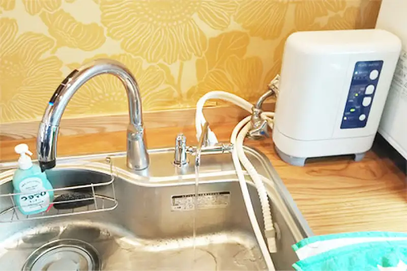 浄水器専用水栓への取付例