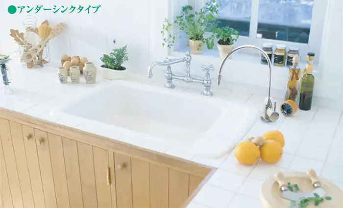 Re(アールイー)アンダーシンクタイプの取付例