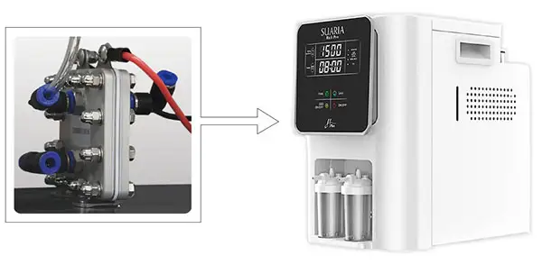 スアリアリッチプロのプロトン交換（PEM）電解方式の電解槽