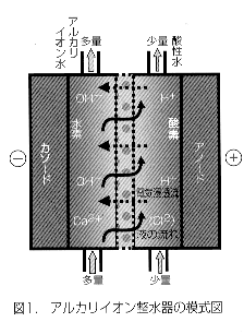 水素水がどのように生成されるかの図