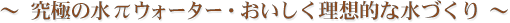 ���ɂ̐�&pi;�E�H�[�^�[�i�p�C�E�H�[�^�[�j�����������z�I�Ȑ��Â���