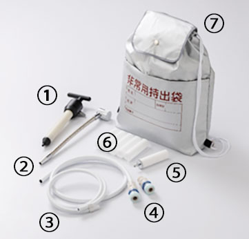 非常用浄水器ポンプセット J24P-PSの付属品
